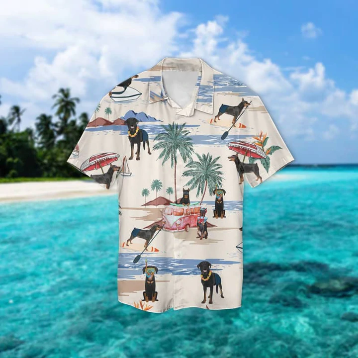 Beauceron Summer Beach Hawaiian Shirt, Hawaiian Shirts for Men, Hawaiian Shirts for Men, Aloha Beach Shirt HO1000