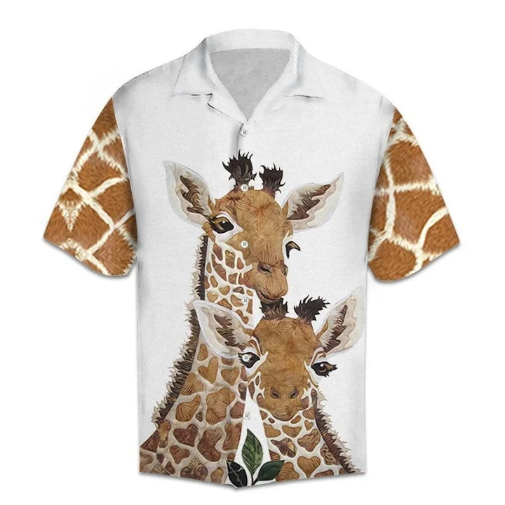 Best Holiday Gifts Ideal Happy Giraffe Family Portrait hawaiian Shirt for men and women HO1627