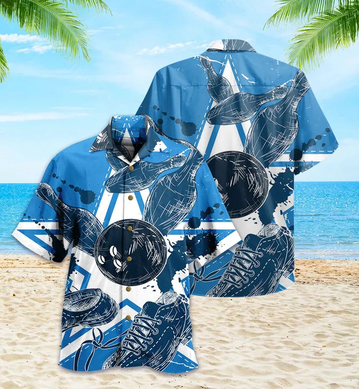 Bowling Blue Hawaiian Shirt 3D for Men and women HO0541