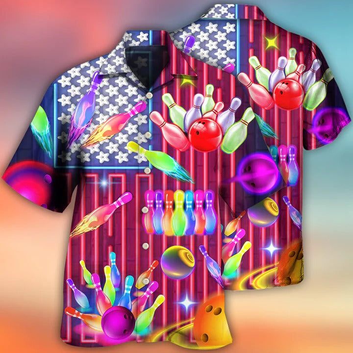 Colorful Bowling Hawaiian Shirt Short Sleeve HO4751