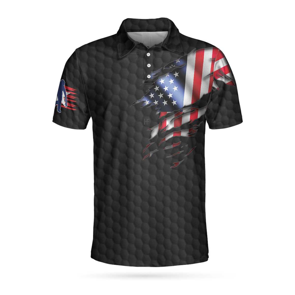 Custom American Flag Bowling Polo Long Shirts BO0299