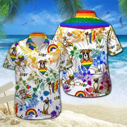 Boxer LGBT Hawaiian Shirt For Men and Women, Pride Hawaiian HO5497