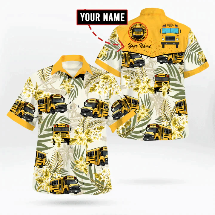 Bus Driver Hawaiian Shirt, School Bus Driver Shirt, Shirts For Bus Drivers HO3805