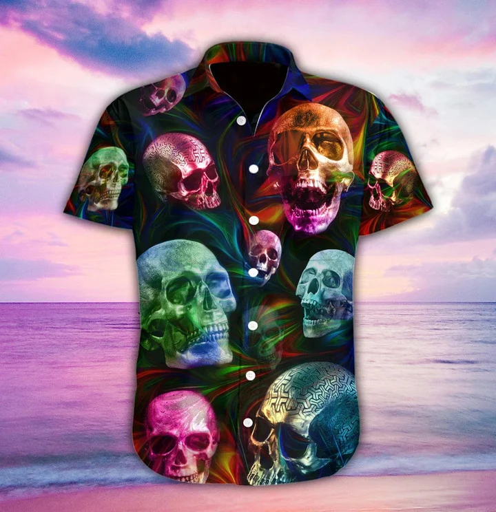 Cool Screaming Skull Fantasy Design Hawaiian Shirt HO2115