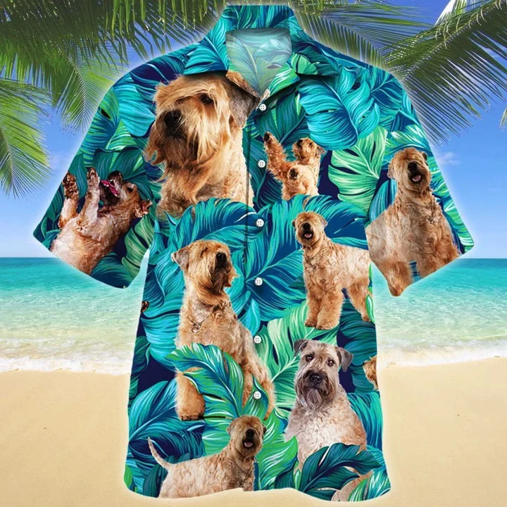 Curious Soft Coated Wheaten Terrier Dog Lovers Hawaiian Shirt HO2145