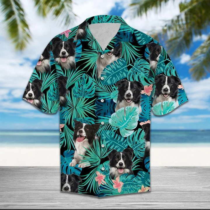 Border Collie Dog Hawaiian Shirt, Tropical Clothing For Pet Lovers, Gift Ideas For Dog Lovers HO2108
