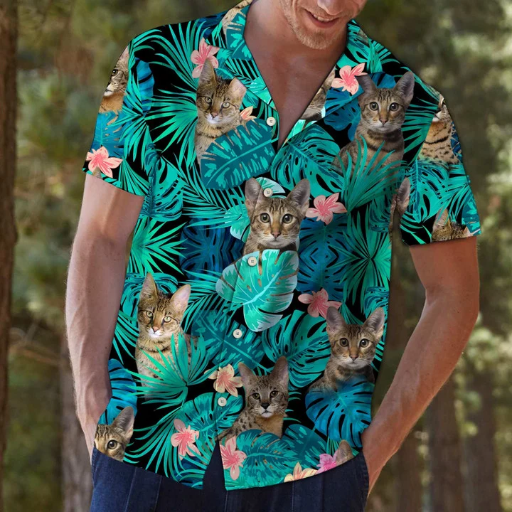 Domestic Cat Tropical Jungle Hawaiian Shirt HO1634