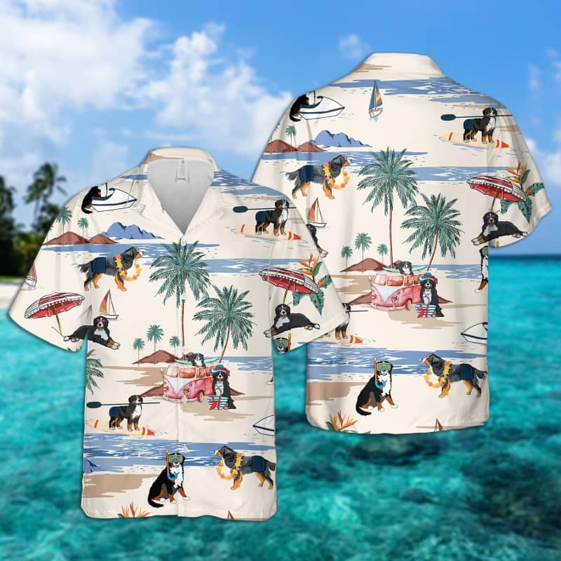 Entlebucher Mountain Summer Beach Hawaiian Shirt, dog beach Short Sleeve Hawaiian Shirt HO1369
