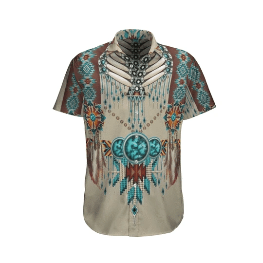 Native American Hawaiian shirts, Fantasy Native America Watercolor Design Hawaiian Shirt HO2181