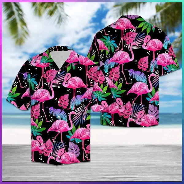 Flamingo Leaf Summer Hawaiian Shirt HO3239