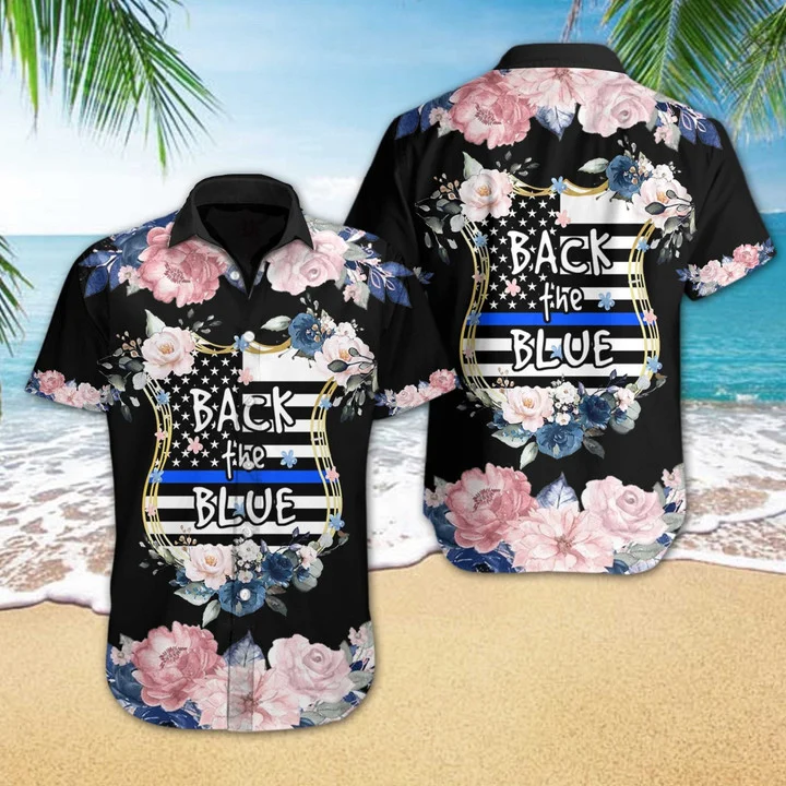 Flower Blossoming Back The Blue Design Hawaiian Shirt HO1616