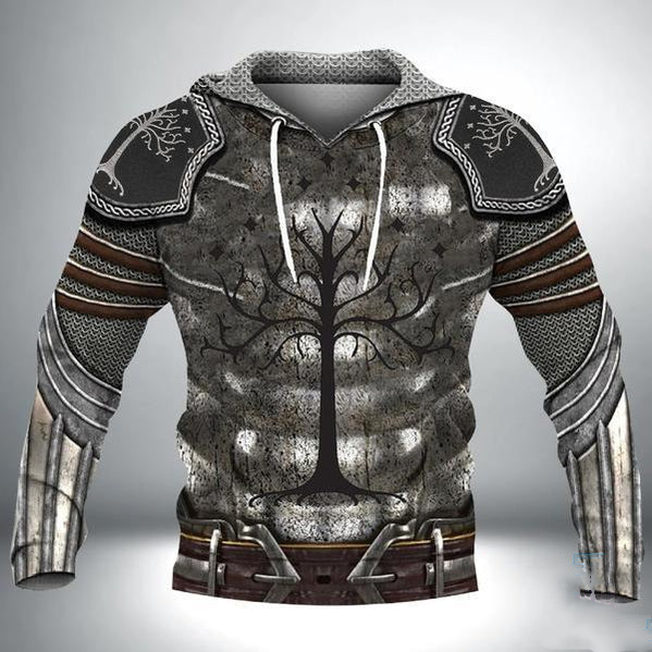 Armor Knight Warrior Tree Pattern Shirt, Irish Armor St Patrick's Day All Over Printed Shirt PO0248