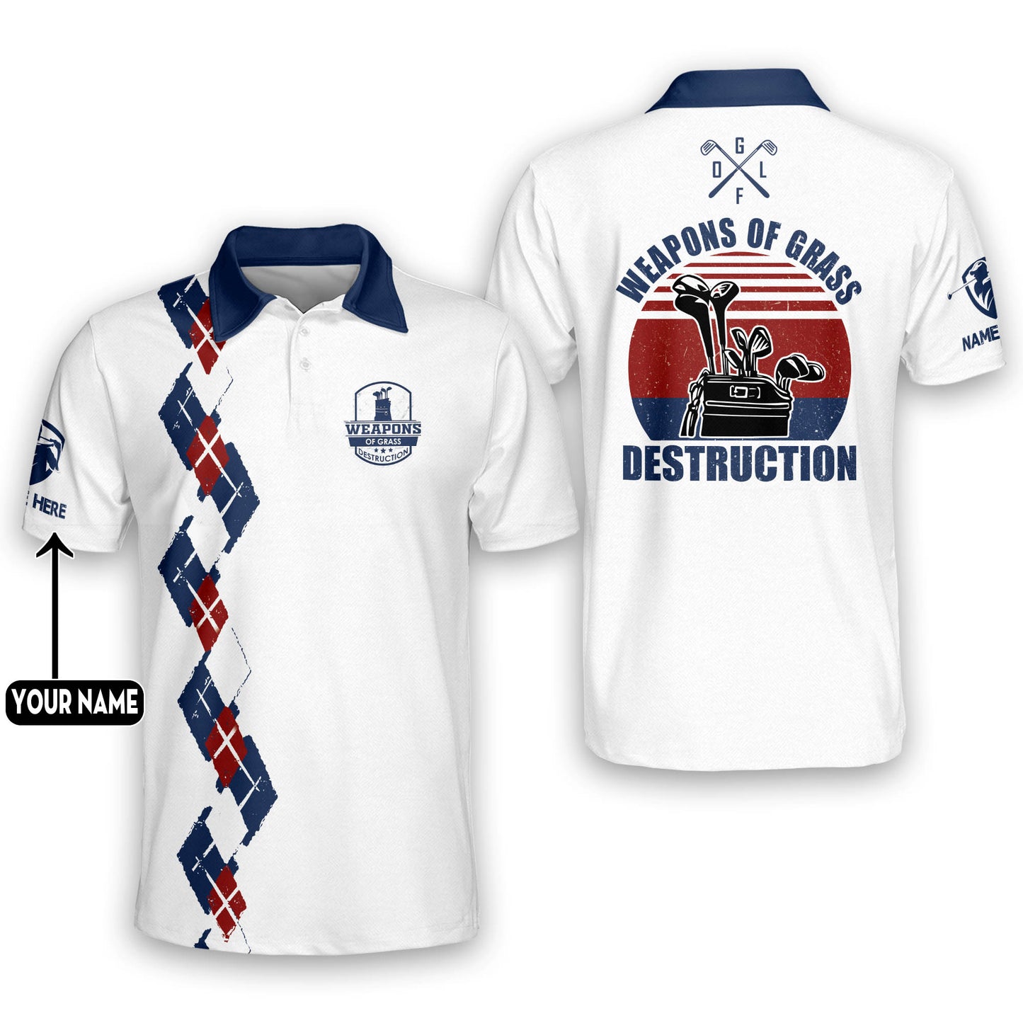 Weapon Of Grass Destruction Golf Polo Shirt GM0101