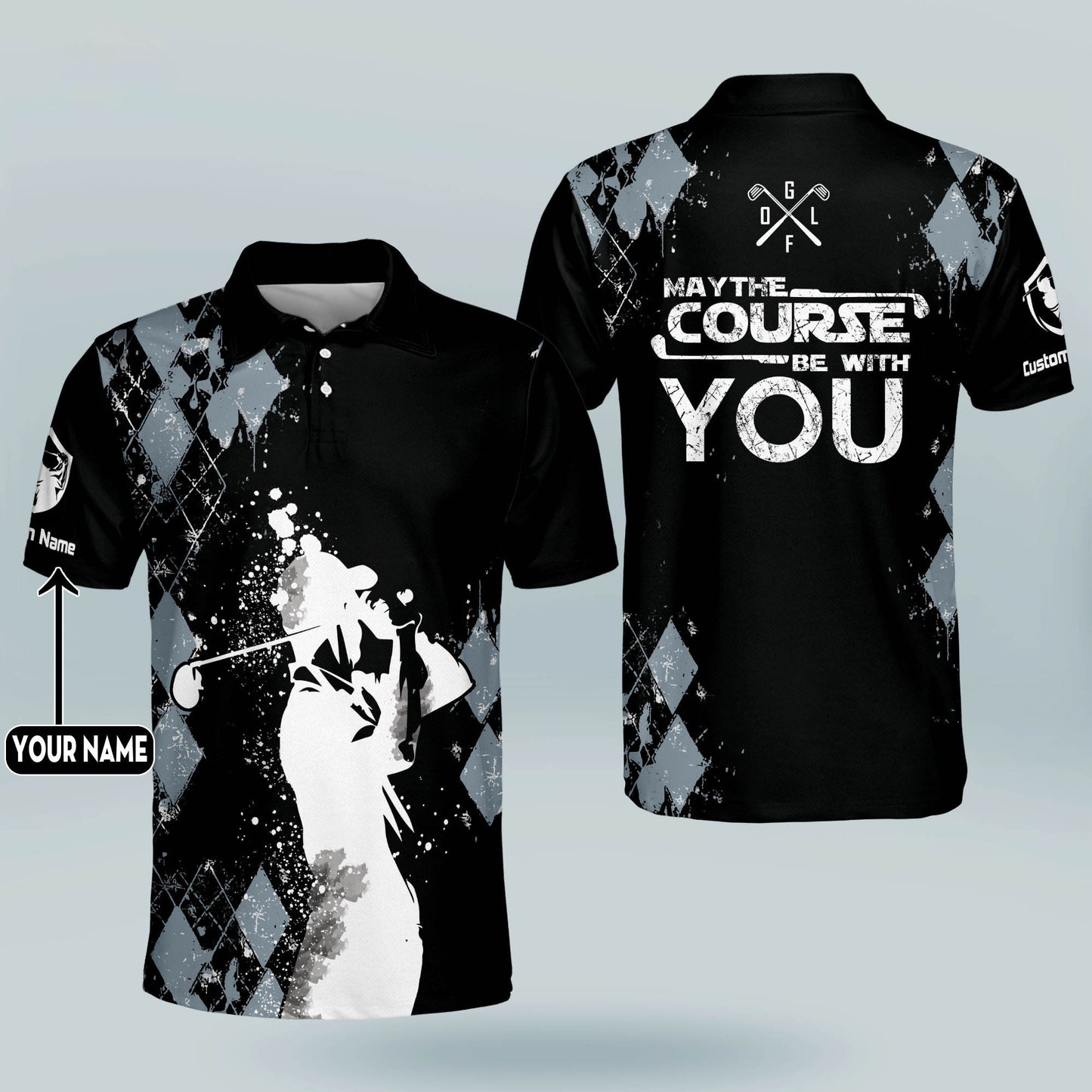 May The Course Be With You Golf Polo Shirt GM0343