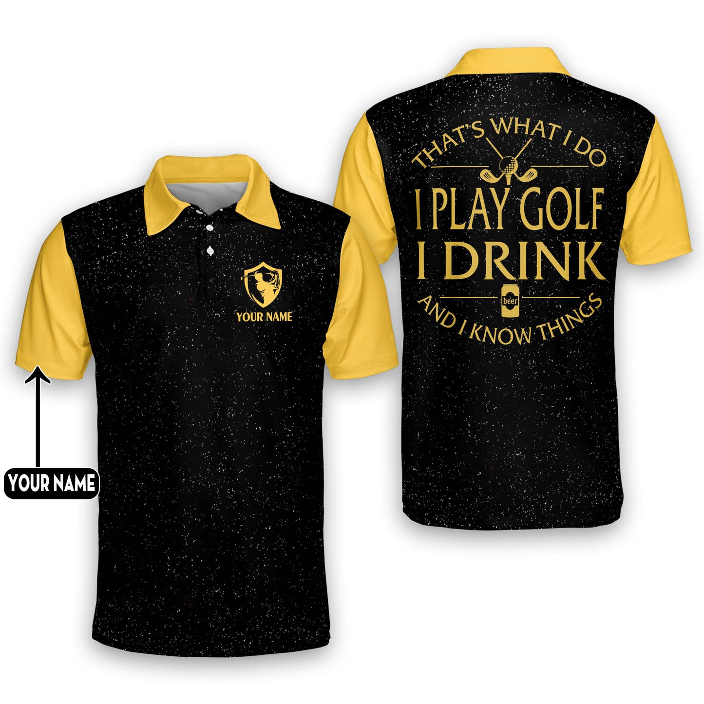 That's What I Do I Play Golf I Drink And I Know Things Golf Polo Shirt GM0193