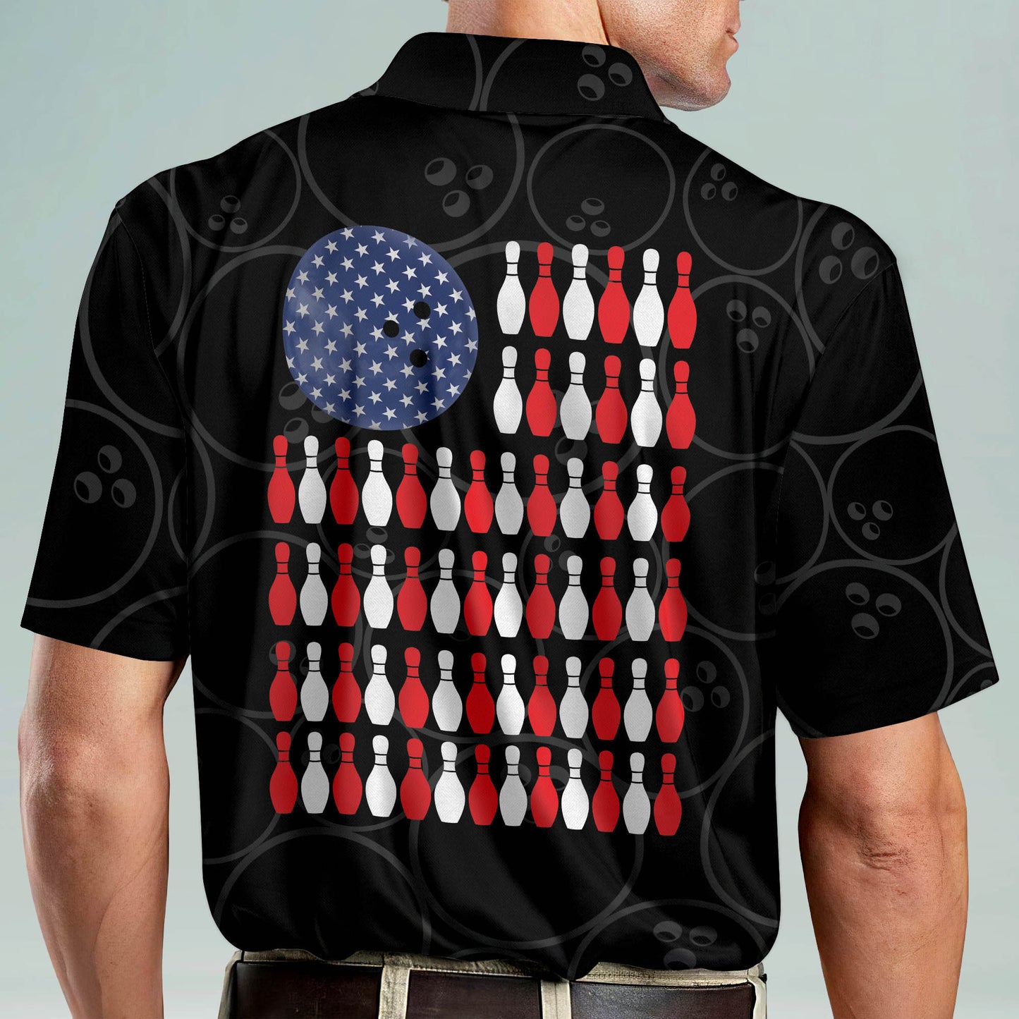 Patriotic Bowling American Flag Shirt BM0023