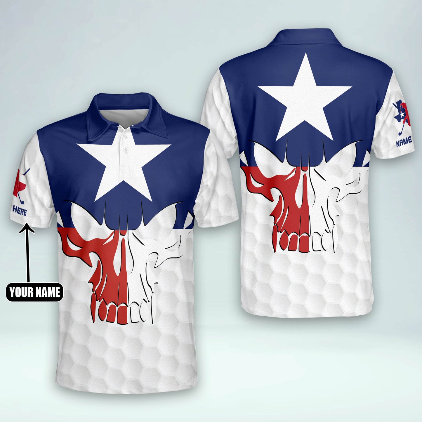 Custom Texas Flag Arizona Golf Polo Shirt GM0346