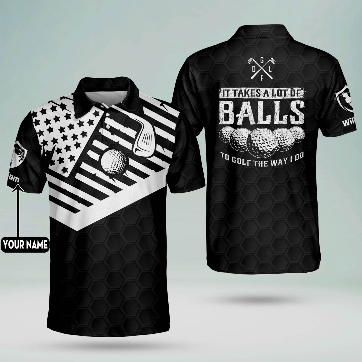 It Takes A Lot of Balls To Golf The Way I Do Golf Polo Shirt GM0253