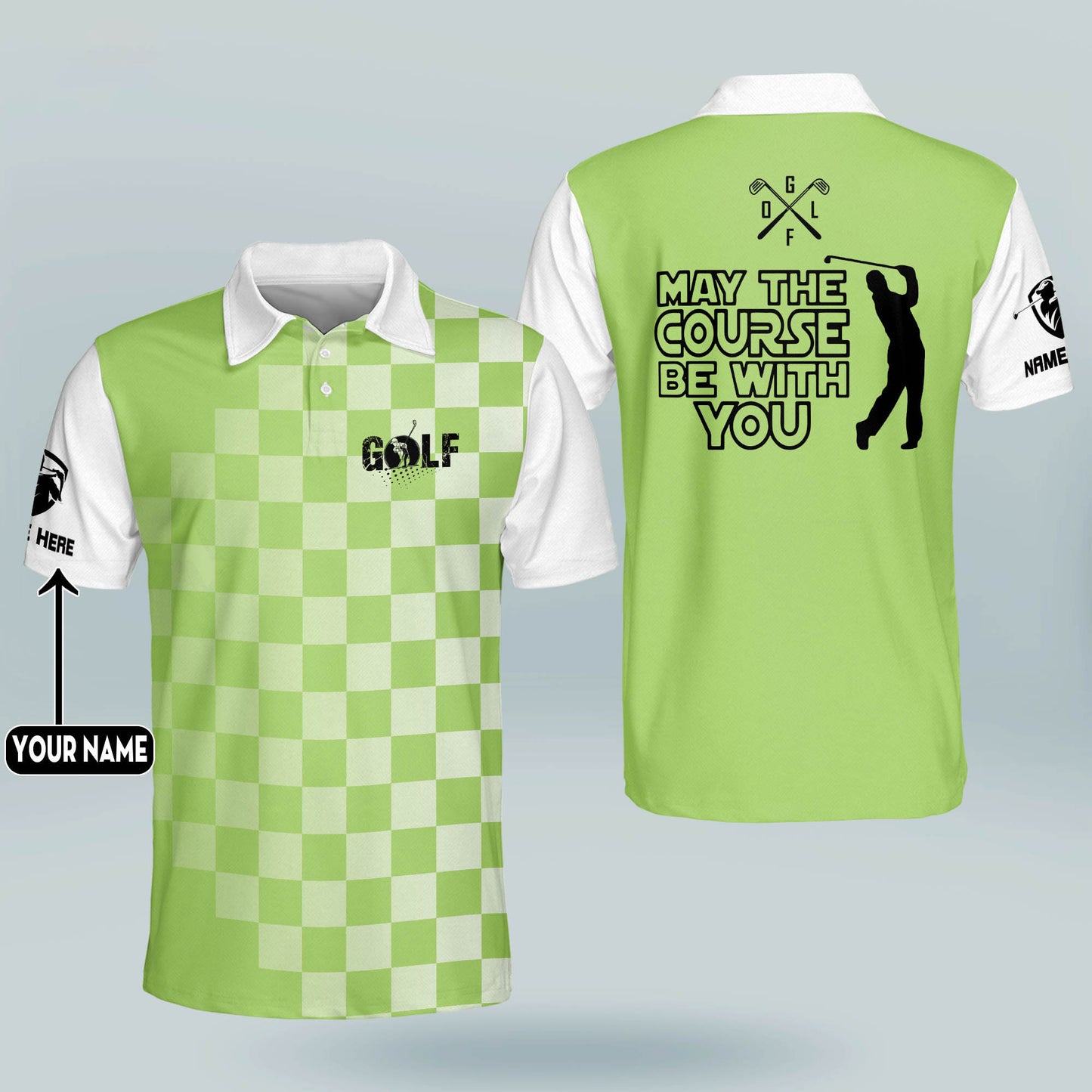 May The Course Be with You Golf Polo Shirt GM0313