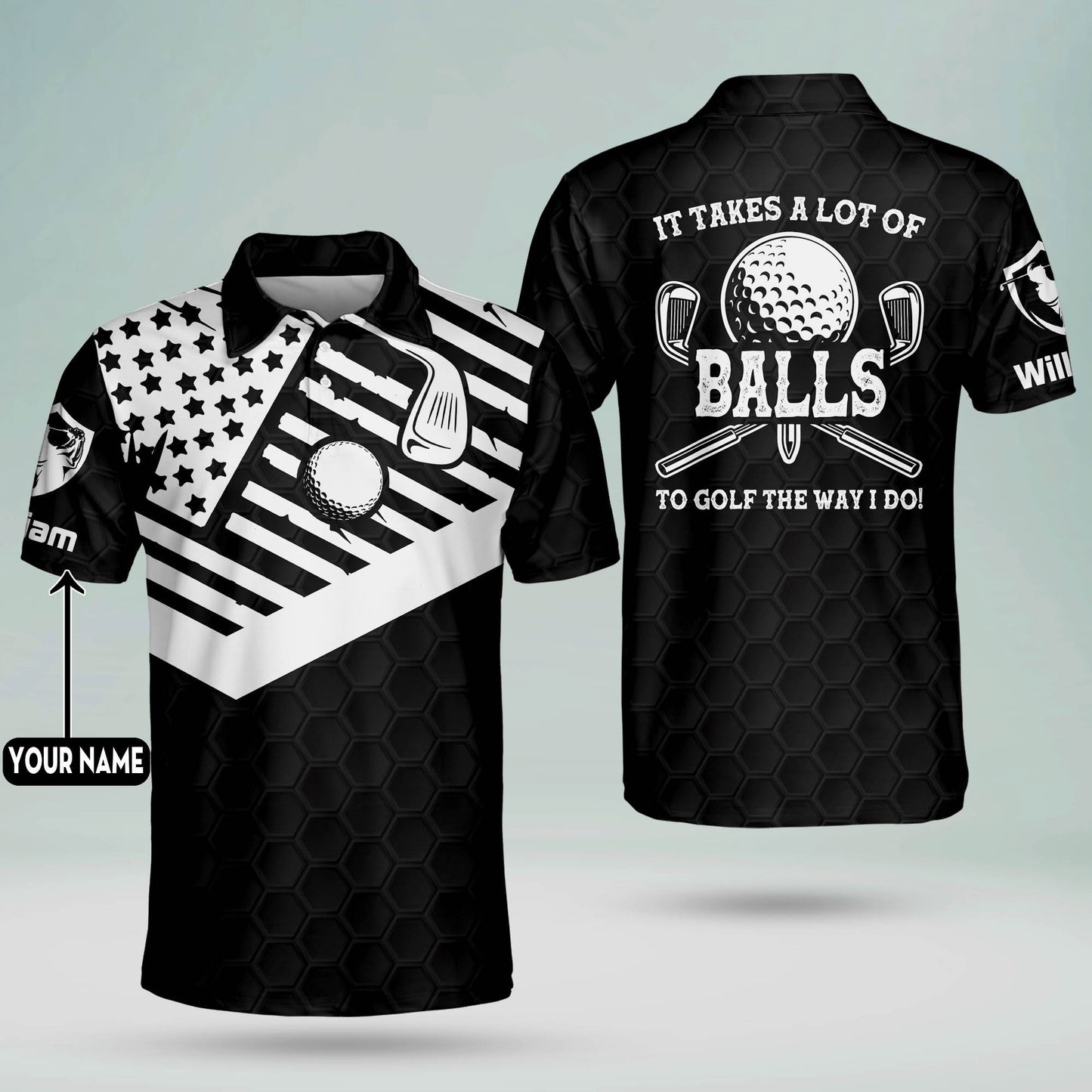 It Takes A Lot Of Balls To Golf The Way I Do Golf Polo Shirt GM0109