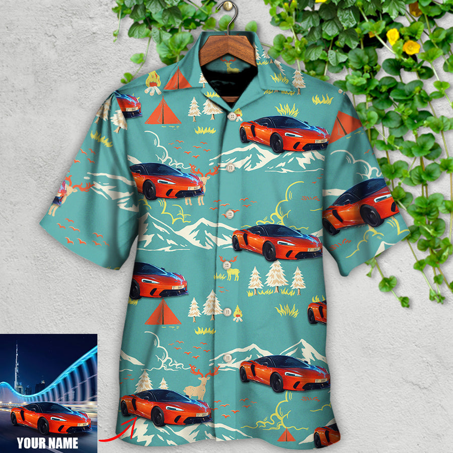 Car Driving On Mountain Custom Photo Hawaiian Shirt, Personalized Shirt for Men, Women, Car Shirt HO4255