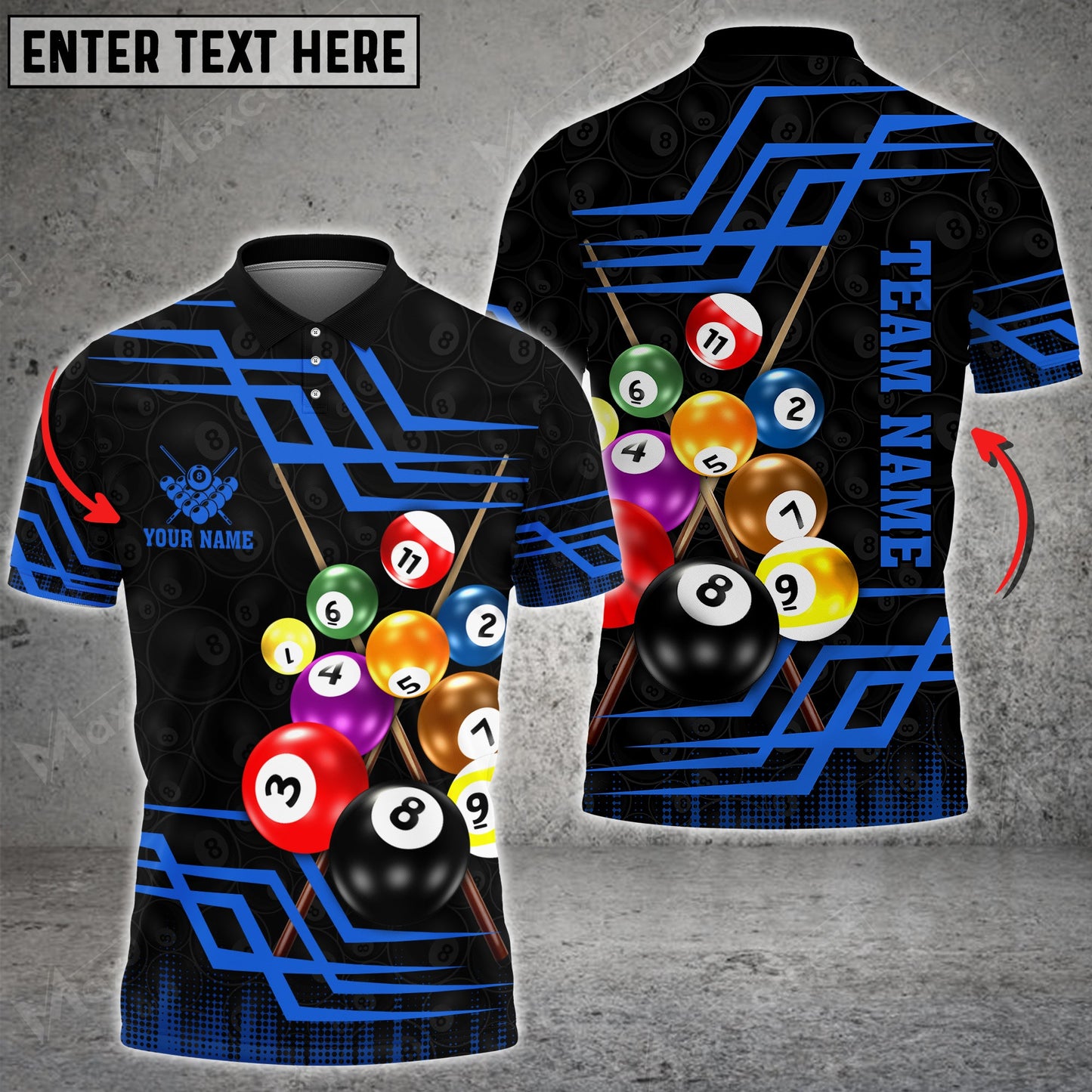 Lasfour Billiards Royal Personalized Name, Team Name Unisex Shirt ( More Color Options ) BIA0427