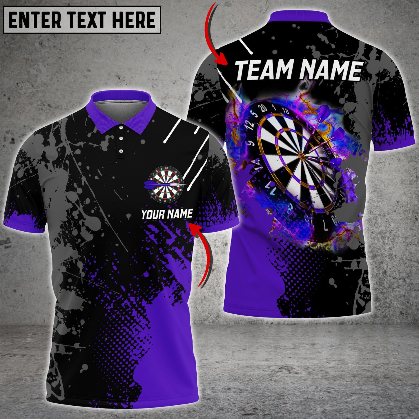 Lasfour Paint Style Darts Multicolor Option Personalized Name 3D Shirt DMA0365