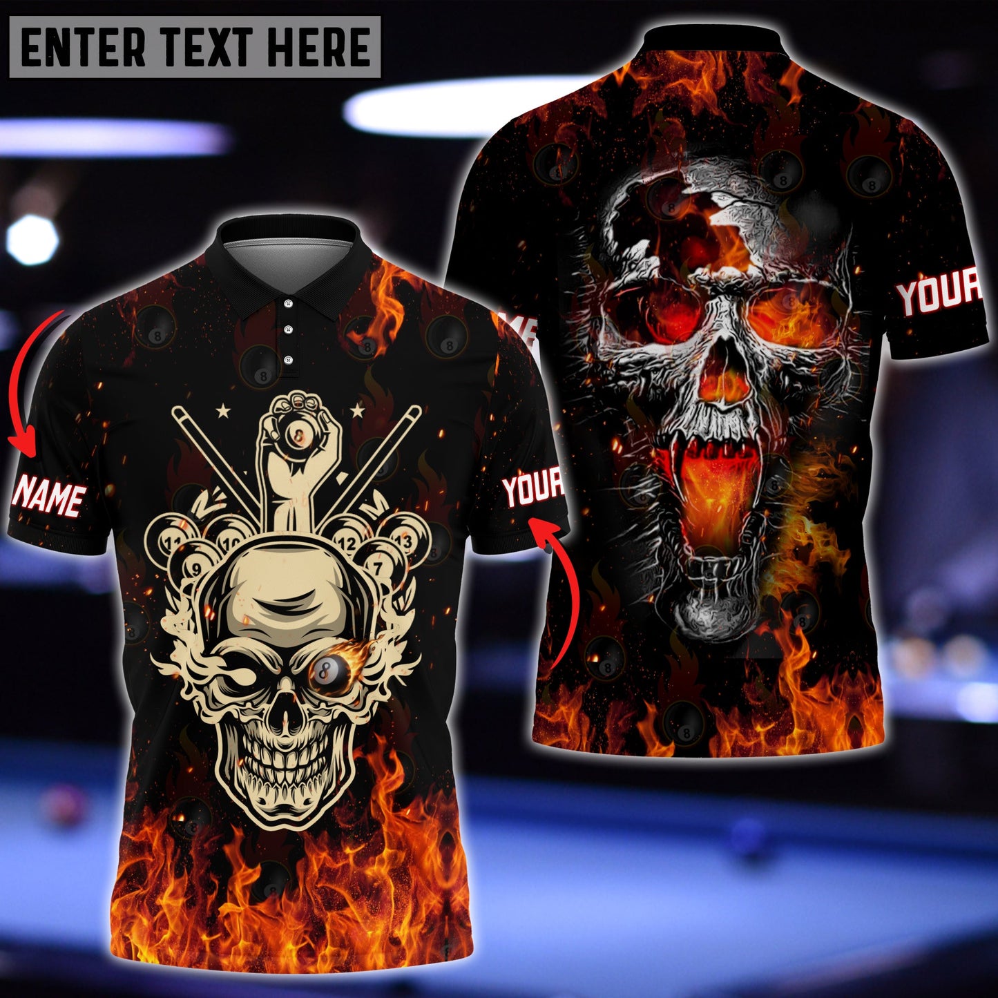 Lasfour Billiards Legend Personalized Name 3D Shirt BIA0773