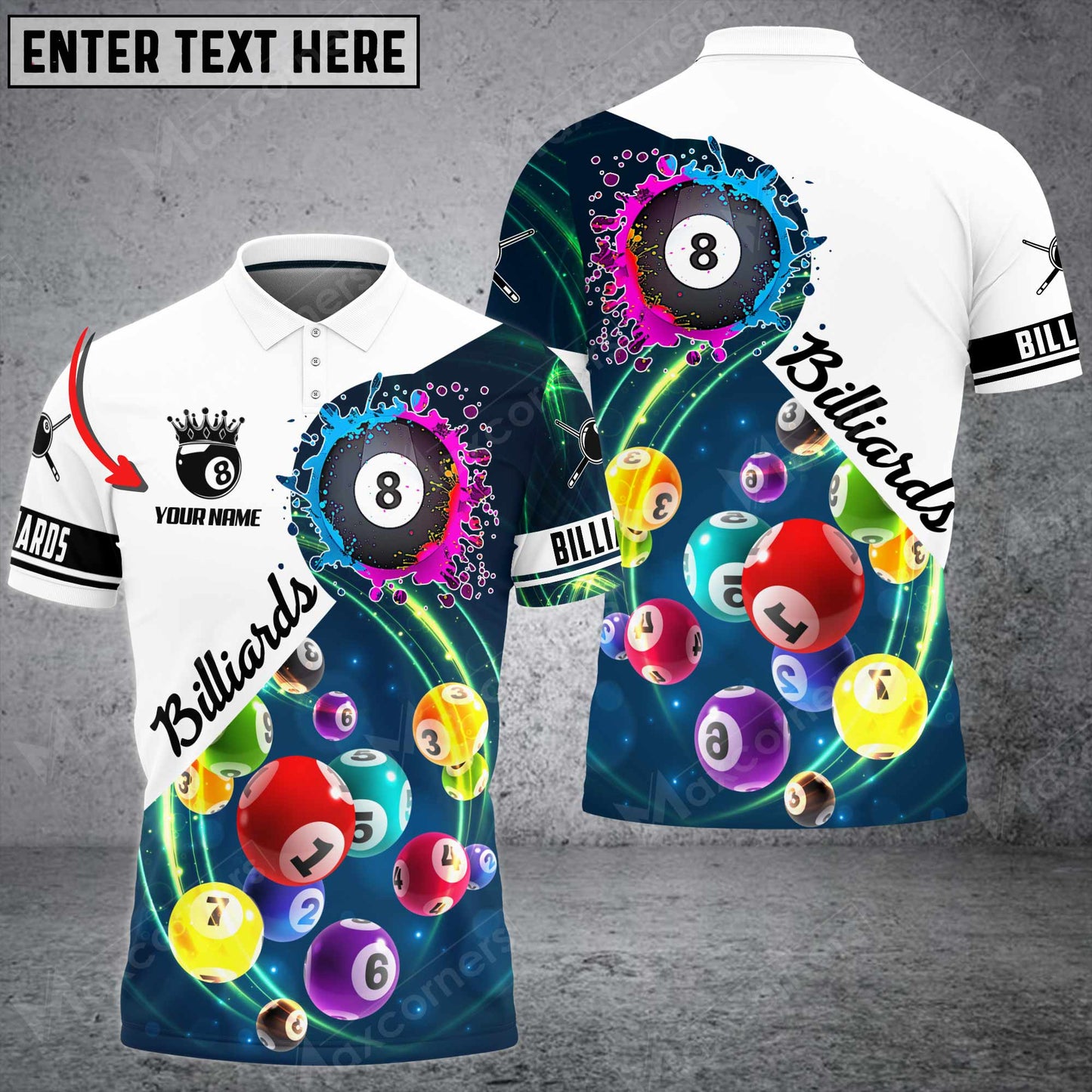 Lasfour Billiards Ball 8 Personalized Name 3D Shirt BIA0612