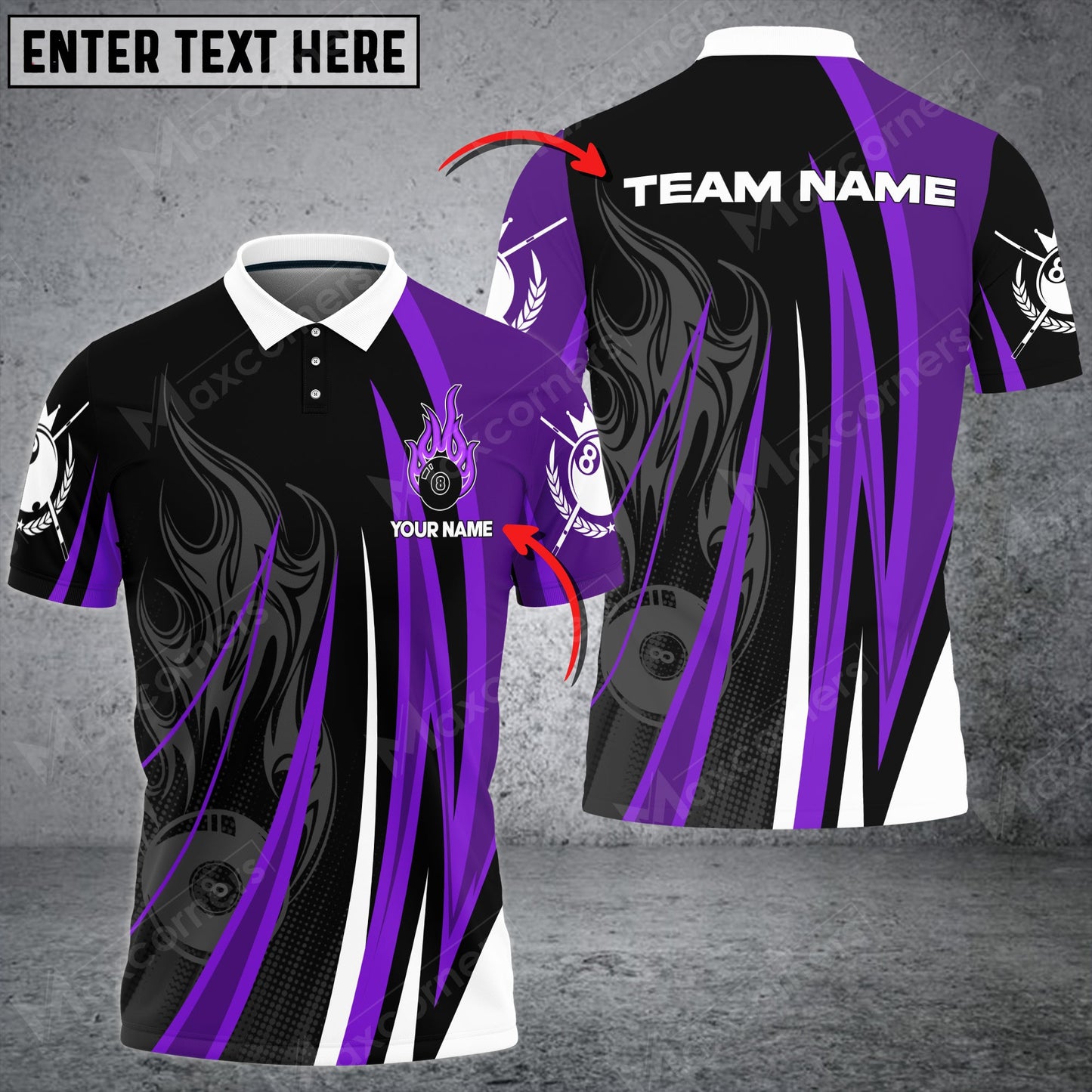 Lasfour Billiard 8 Ball Personalized Name 3D Shirt (Multi Color Options) BIA0381