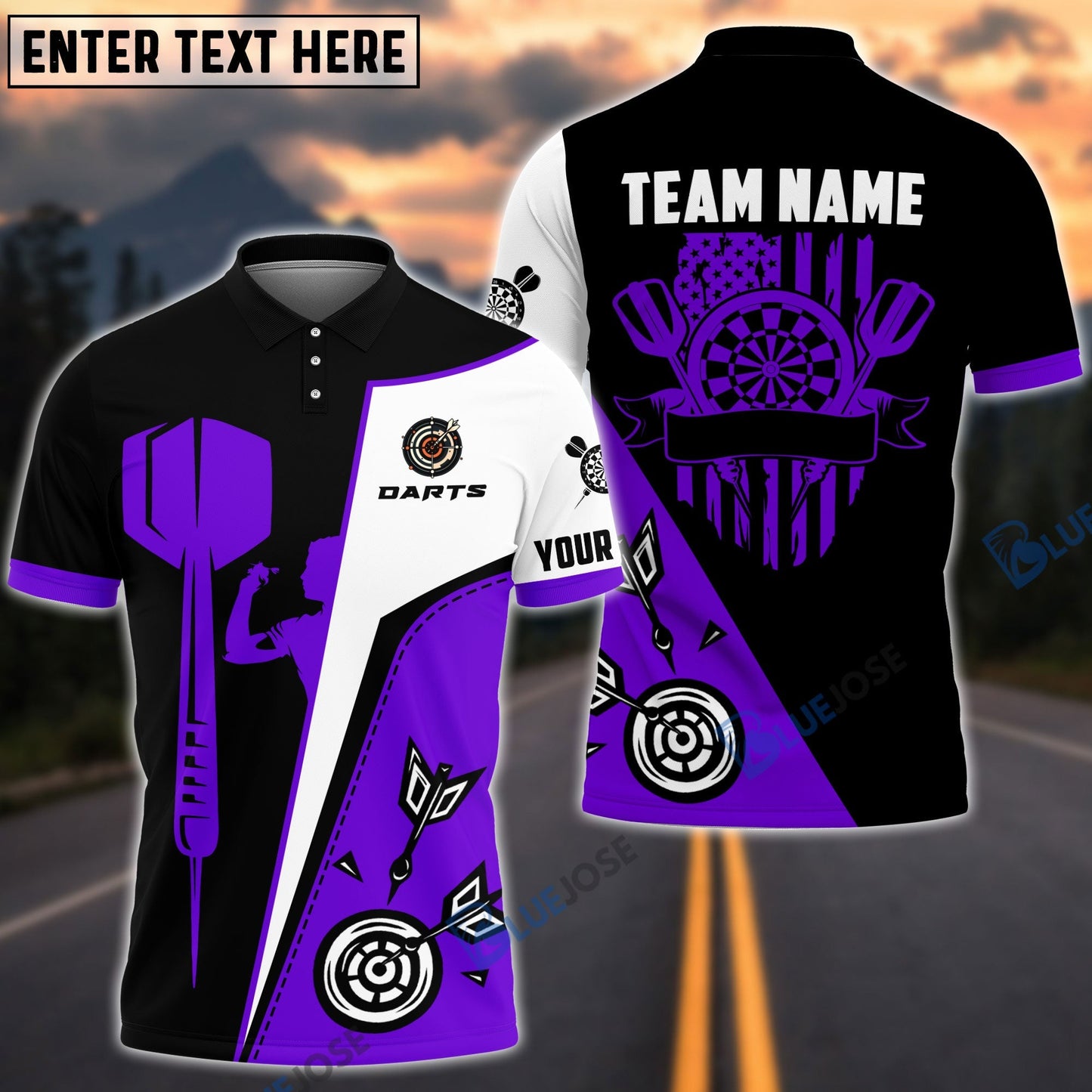 Lasfour Dart Board US Flag Personalized Name, Team Name 3D Shirt (4 Colors) DMA0029