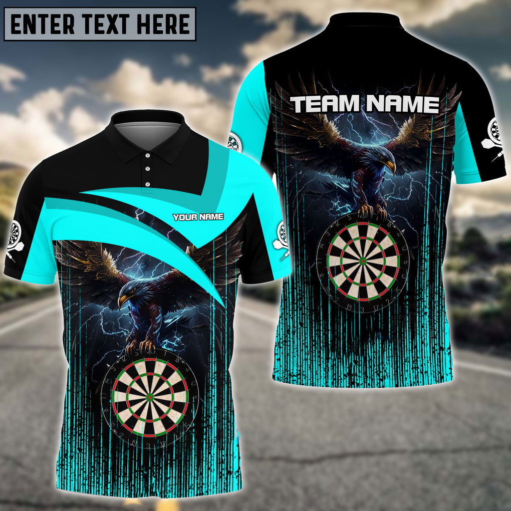 Lasfour Dart Board Eagle Any Color Personalized Name Team Dart Polo Shirt for Men Women DMO0073
