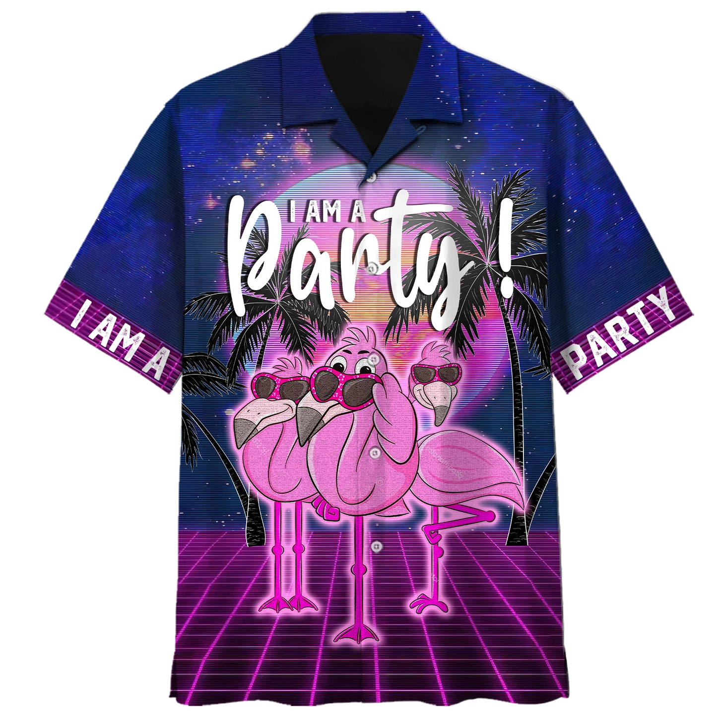 Flamingo Tropical Hawaiian Shirt, Flowers Flamingo Aloha Shirt, Men's Hawaiian Shirt HO2437