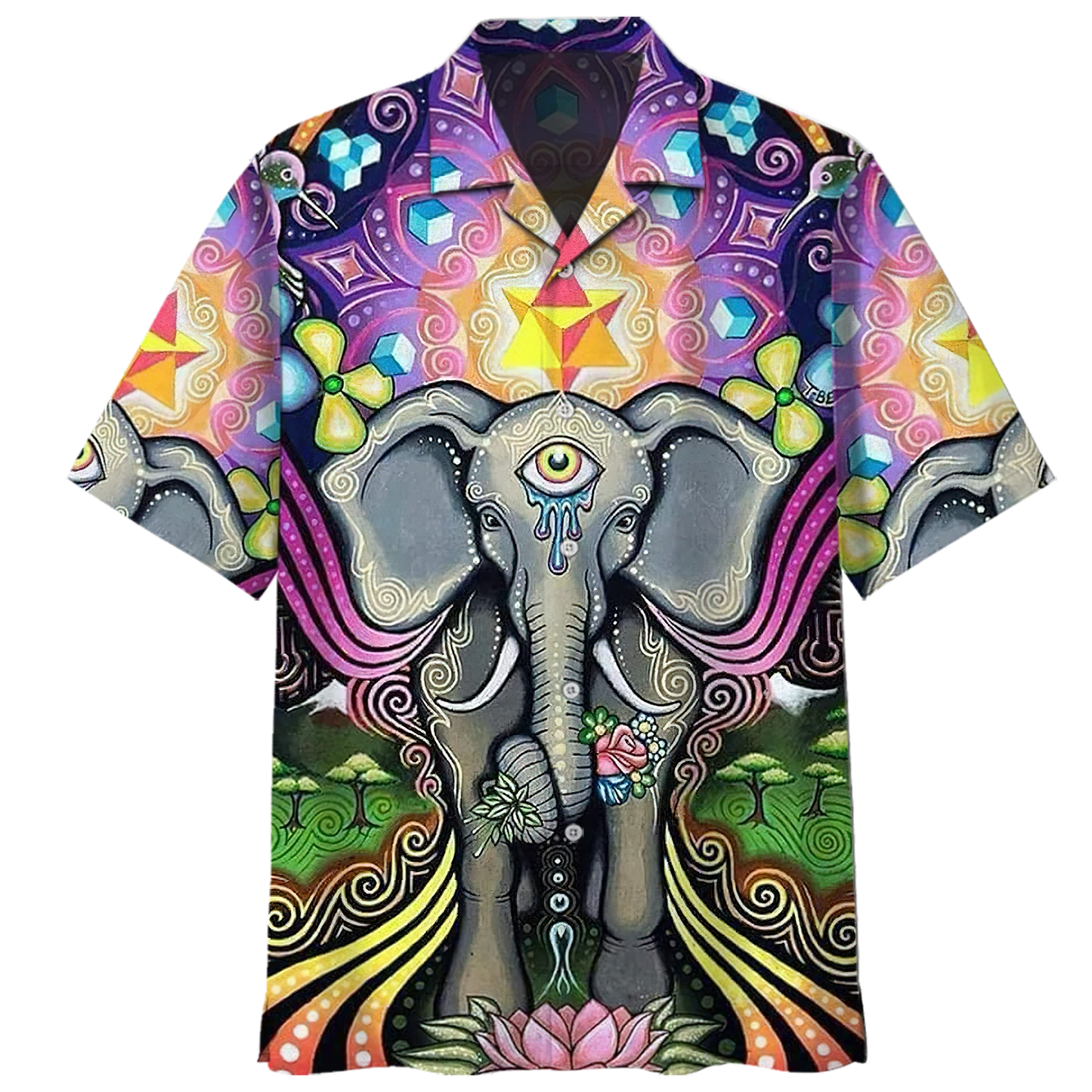 Trippy Colorful Dragonfly Psychedelic Hippie Hawaiian Shirt HO1428