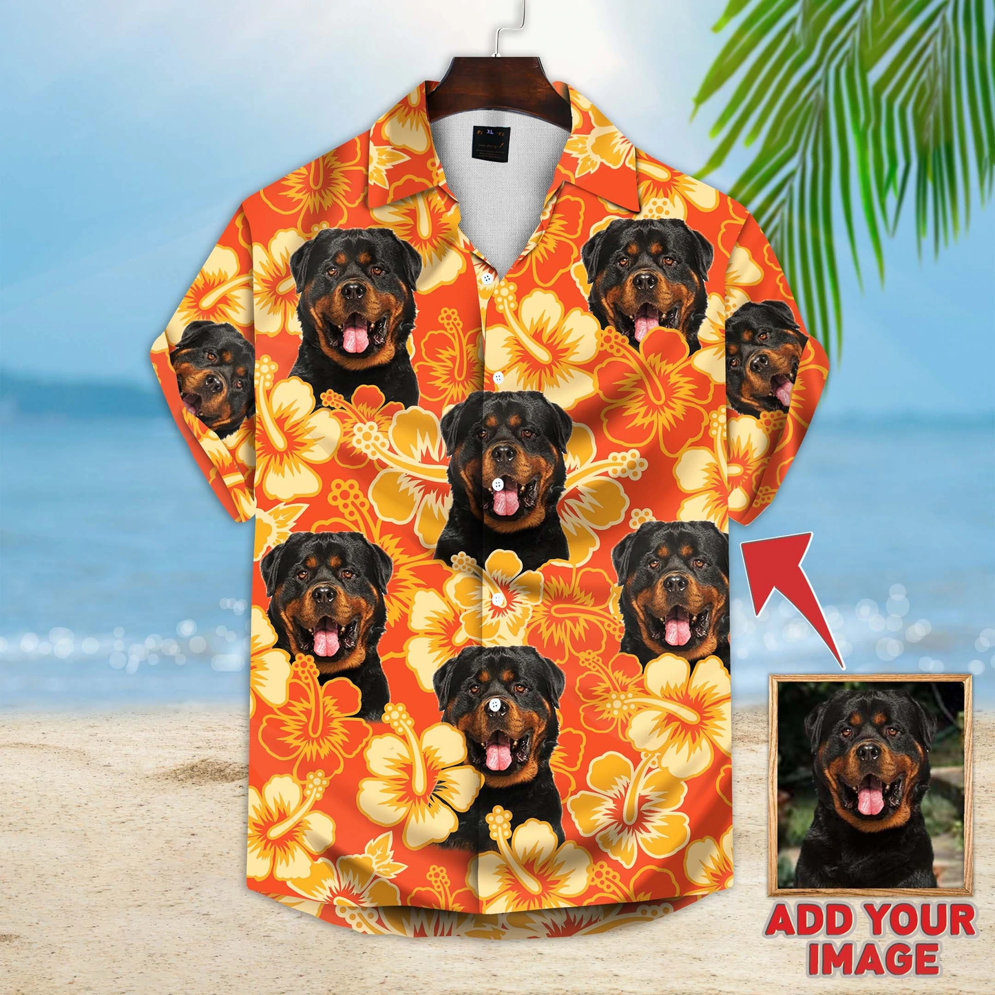 Rottweiler flower Hawaiian Shirt, Summer Rottweiler Hawaiian Shirt Men, women, Gift for dog lovers HO2576