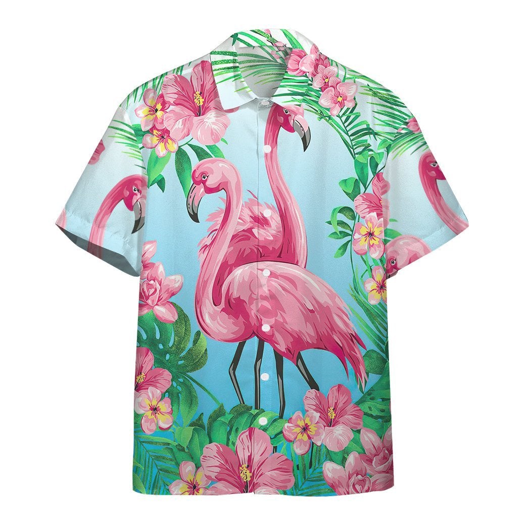 3D Flamingo Hawaii Custom Short Sleeve Shirts Aloha Shirt For Summer HO2205