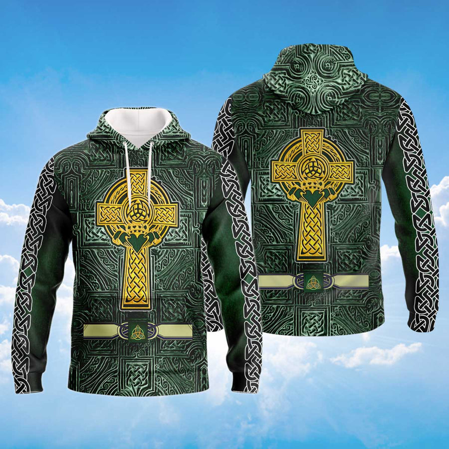 Celtic Cross Hoodie, St Patrick's Day Hoodie PO0217