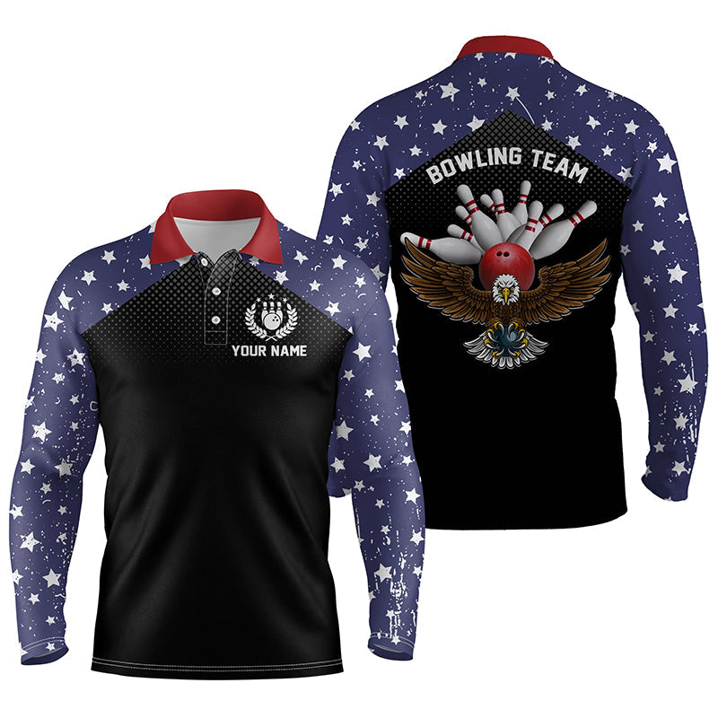 Custom Patriotic Bowling Polo Shirts BO0303
