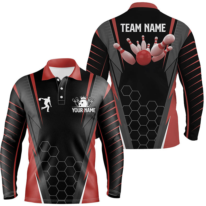 Custom Bowling Polo Long Shirts For Team BO0223
