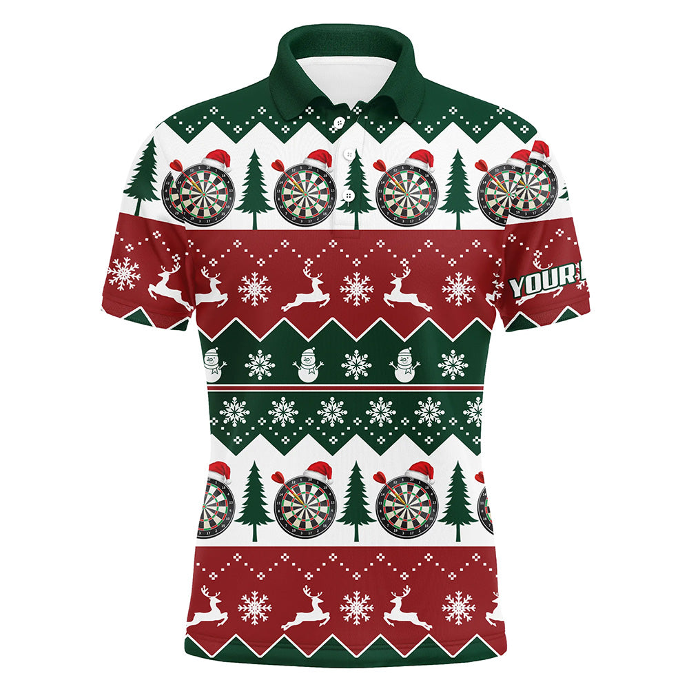 Lasfour Christmas Tree Snowflakes Men Darts Polo Shirt DMA0079