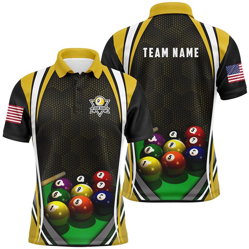 Lasfour Personalized Billiard Ball Team Name Player Polo Shirt BIA0658