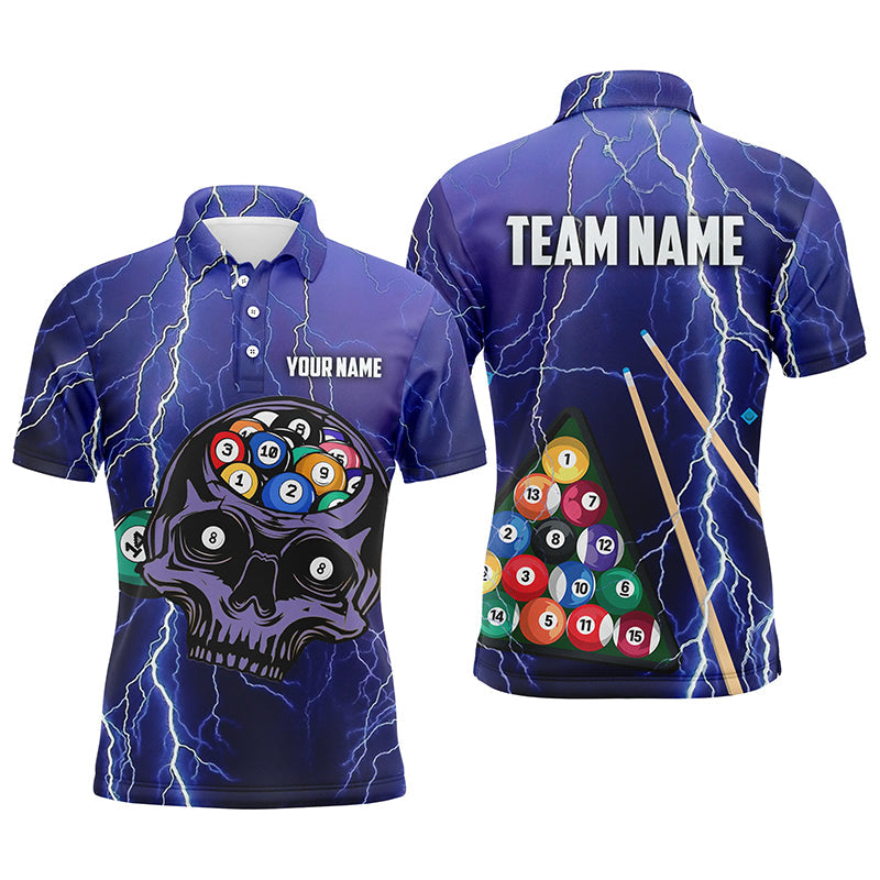Lasfour Skull Billiard Personalized Name Unisex Shirt BIA0516