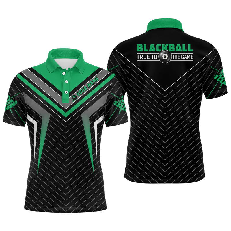 Lasfour Personalized Billiard Blackball True To The Game Green Polo Shirts BIA0916