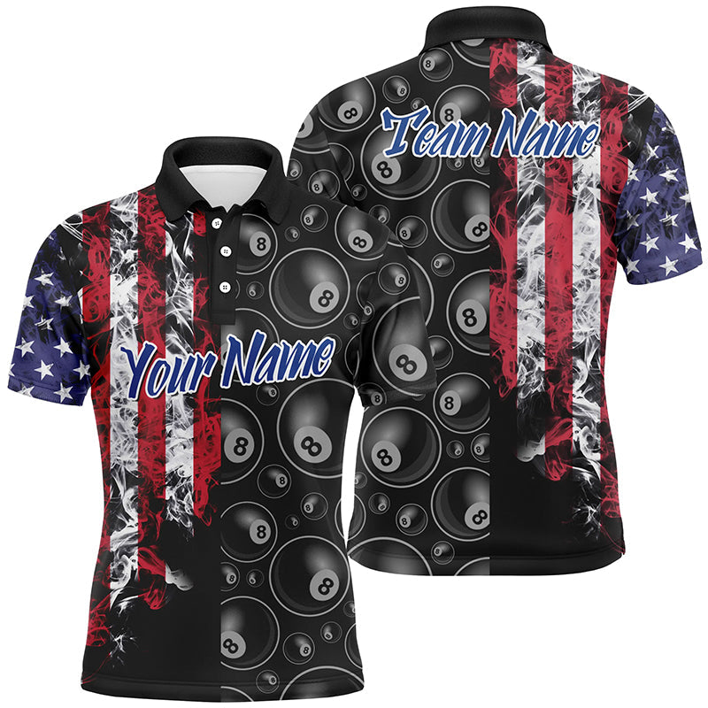 Lasfour Black Red 3D Pattern Billiard Personalized Name Unisex Shirt BIA0530