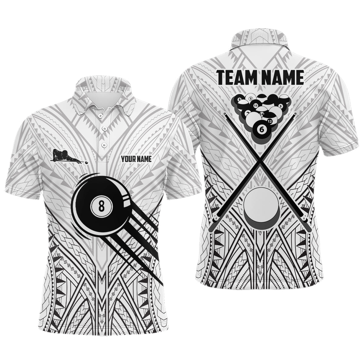 Lasfour Tribal Pattern Billiard Personalized Name Unisex Shirt BIA0524