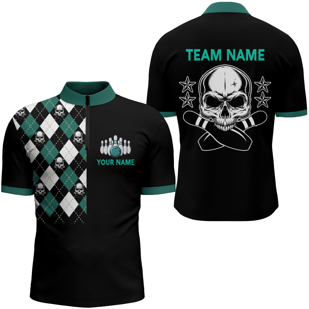Custom Skull Bowling Jersey For Team BO0161