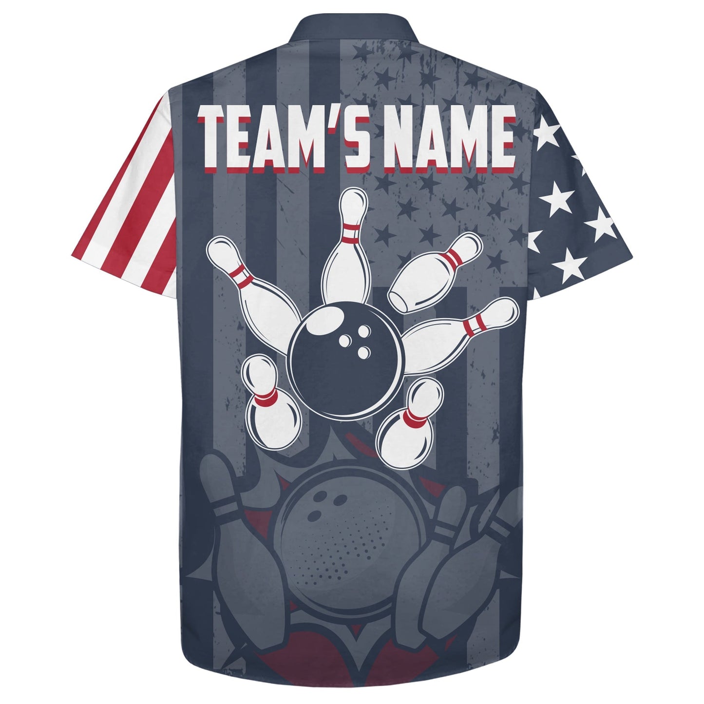 Hawaiian Bowling Shirt For Men Women American Flag Bowling Hawaiian Custom Bowling Team Shirt HO4004