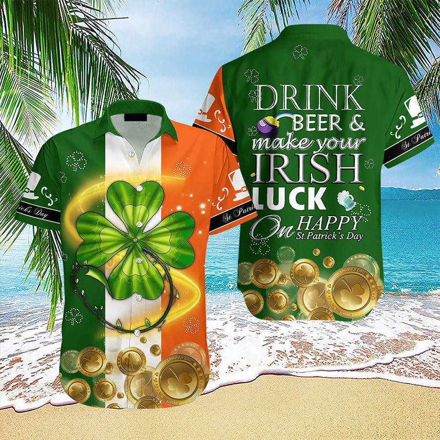 Irish By Blood Irish St Patrick's Day Hawaiian Shirt PO0160