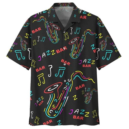 Jazz Saxophone Background Design Hawaiian Shirt HO2015