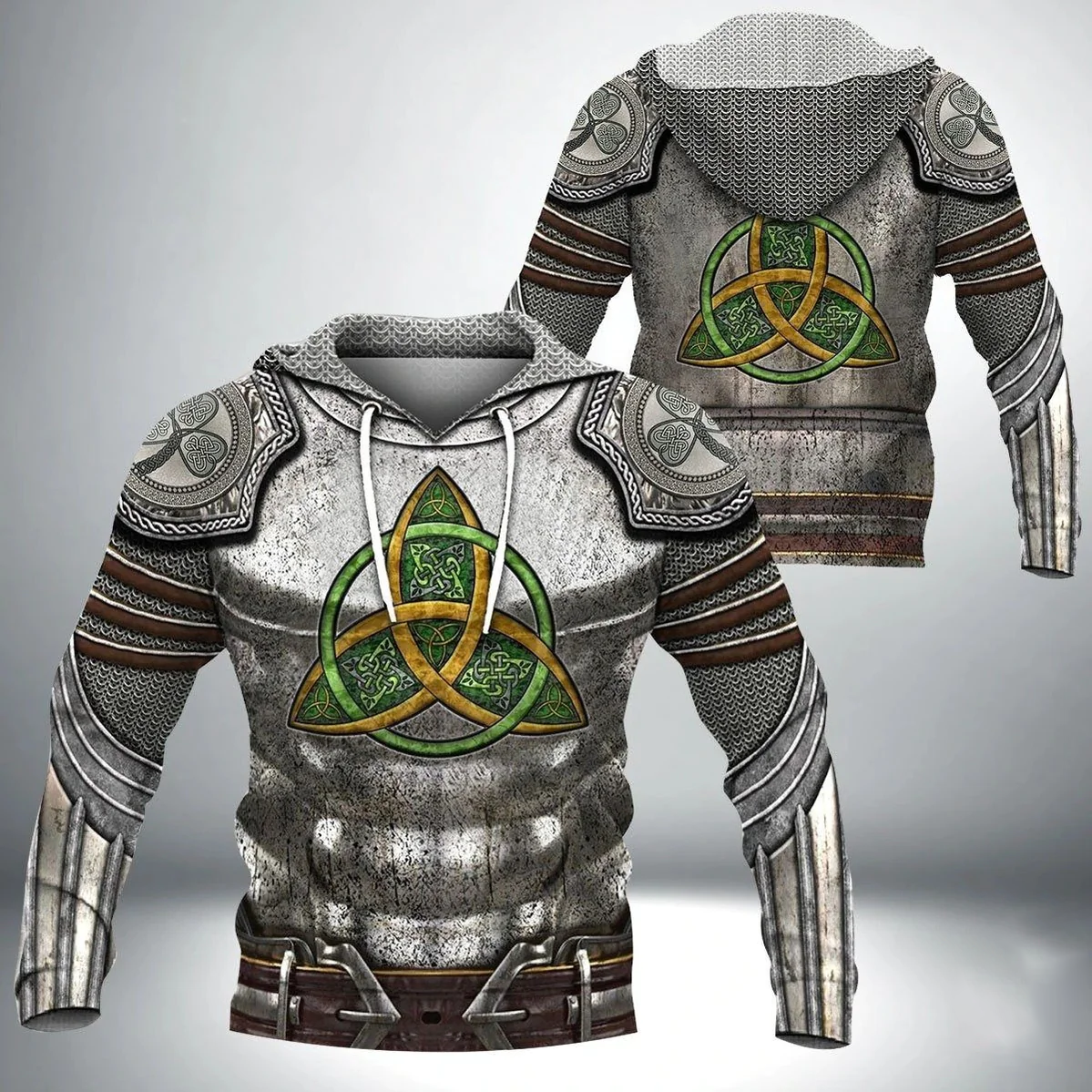 Trinity Celtic Knot Irish Armor Knight Warrior Chainmail Shirts For Men and Women St Patrick's Day PO0247